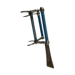 Pinza Levanta Cuadros Inox con Espátula y Mangos Azules