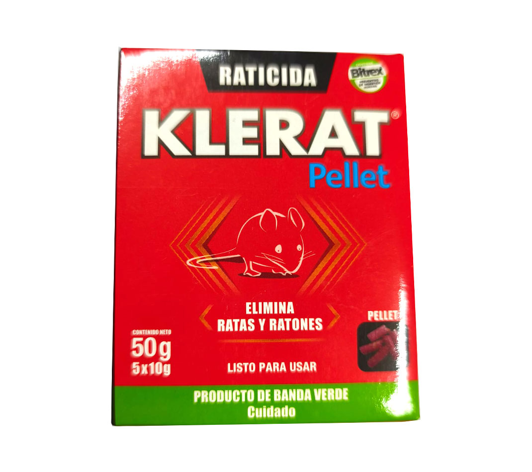 Raticida KLERAT Pellet 50g (Caja 5x10g)